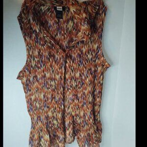Studio 1940 Women's Sleeveless Blouse Shirt Tank Brown Size 22/24 (T1)